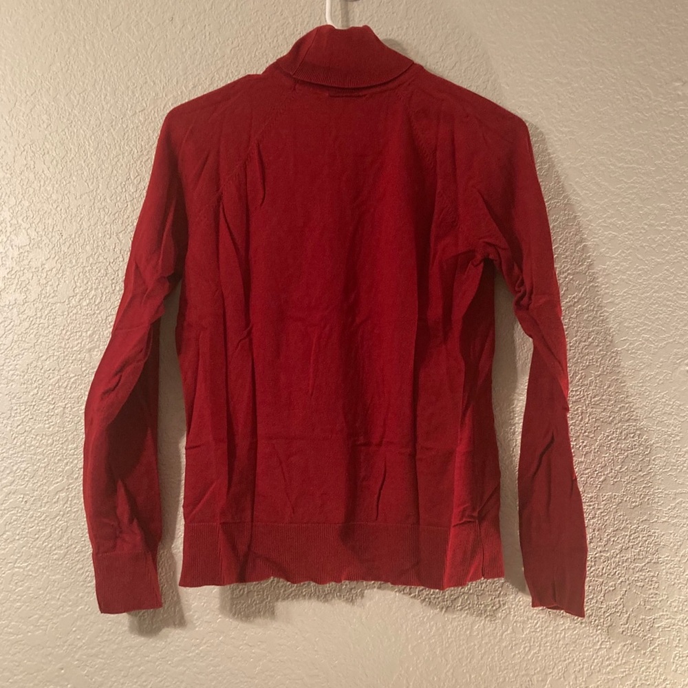 Basic Red Turtleneck - Picture 3 of 4